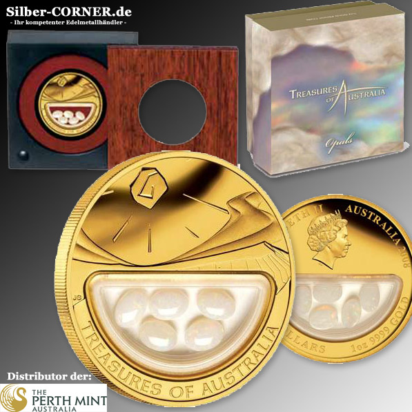 Treasure of Australia 2008 1 Oz Gold Proof + Opale B-Warel