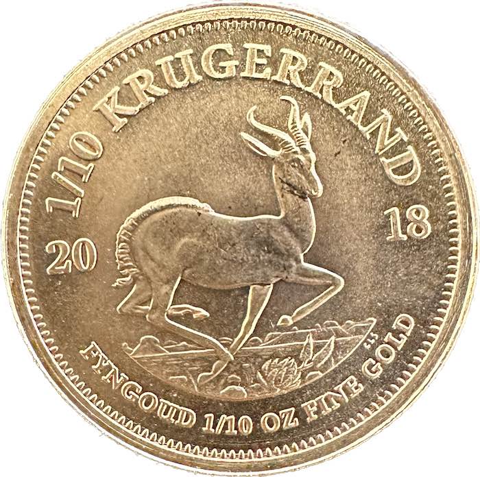 Krügerrand 1/10 Oz Goldmünze diverse Jahrgänge