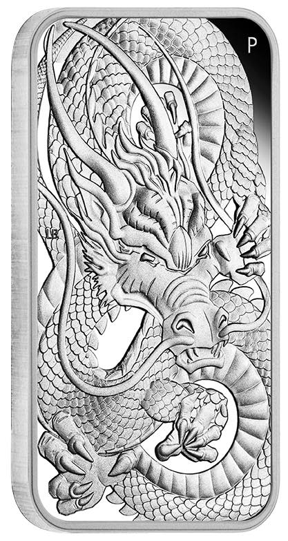 Rectangular Drache 1 oz Silber Proof 2021 + Box + Zertifikat*