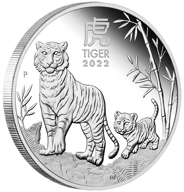 Lunar III - Tiger - 1/2 Oz Silber Proof 2022 + Box +COA*