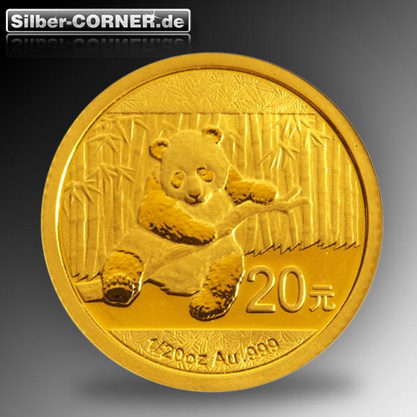 1/20 Oz Gold China Panda 2014