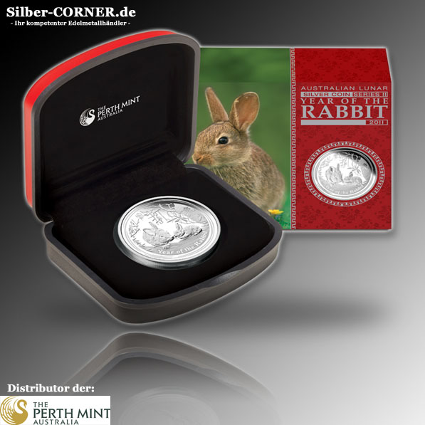 Lunar 2 Jahr des Hasen 2011 1 Unze Silber Proof