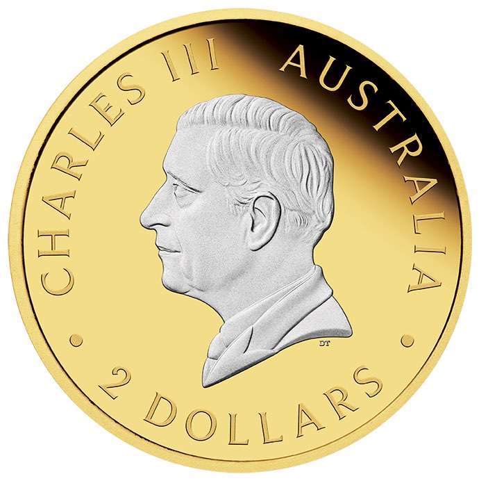 2 Dollar Reverse gilded Kangaroo 2024