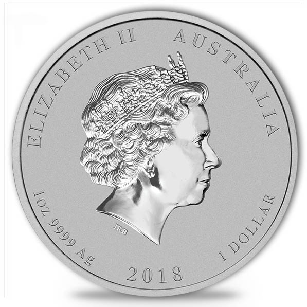 Lunar II 1 Dollar Hund 2018 vergoldet