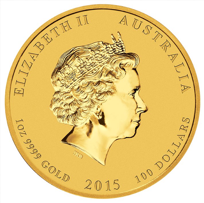 Lunar Ziege 100 Dollar Goldmünze 2015