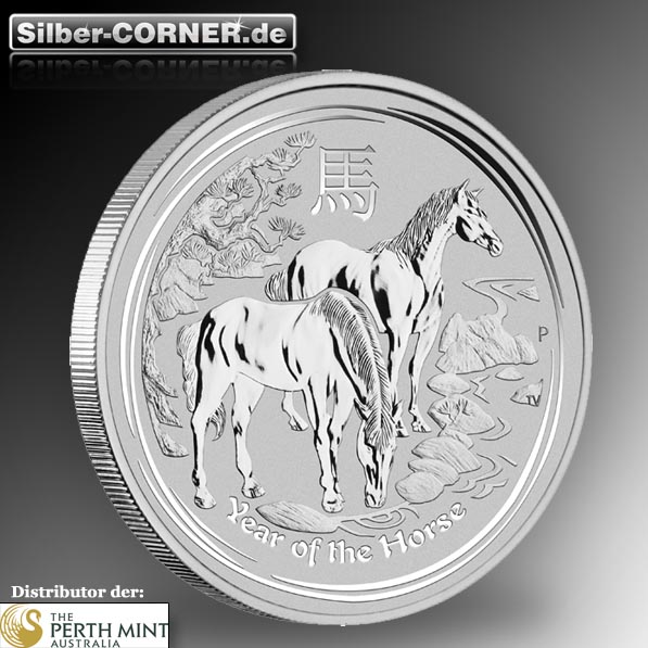 Lunar Pferd 2 Oz Silber