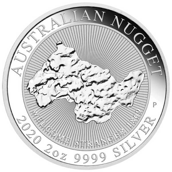 Nugget Serie Welcome Stranger 2 Oz Silbermünze 2020