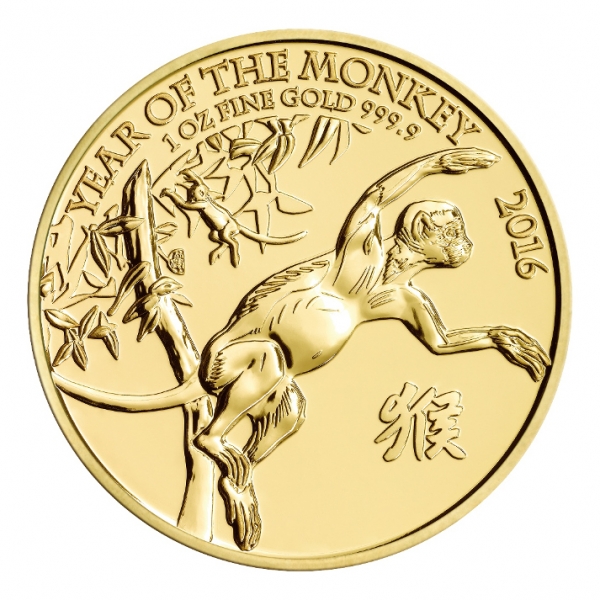 Lunar Affe 1 Oz Gold UK - Royal Mint