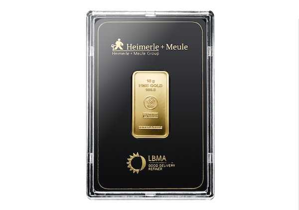 Heimerle + Meule 10 Gramm Goldbarren geprägt