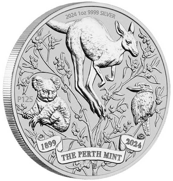 125 jahre Perth Mint 1 Unze Silbermünze 2024