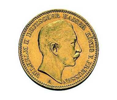 20 Mark Goldmünze Wilhelm II