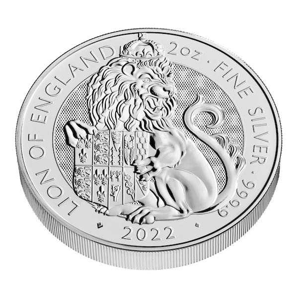 Tudor Beasts Lion of England 2 Unzen Silber 2022