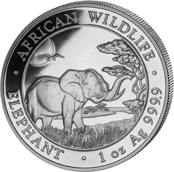 Somalia Elefant 1 Unze Silber 2019*