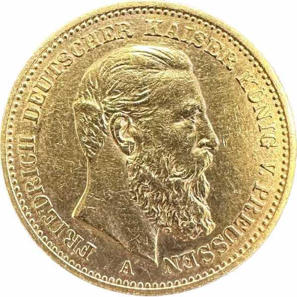 Kaiserreich 20 Mark Friedrich Preußen 1888 Goldmünze