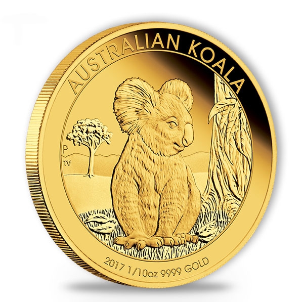 Australien Koala 1/10 Oz Gold Proof 2017 + Box + COA