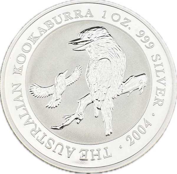 Kookaburra 1 Unze Silber 2004