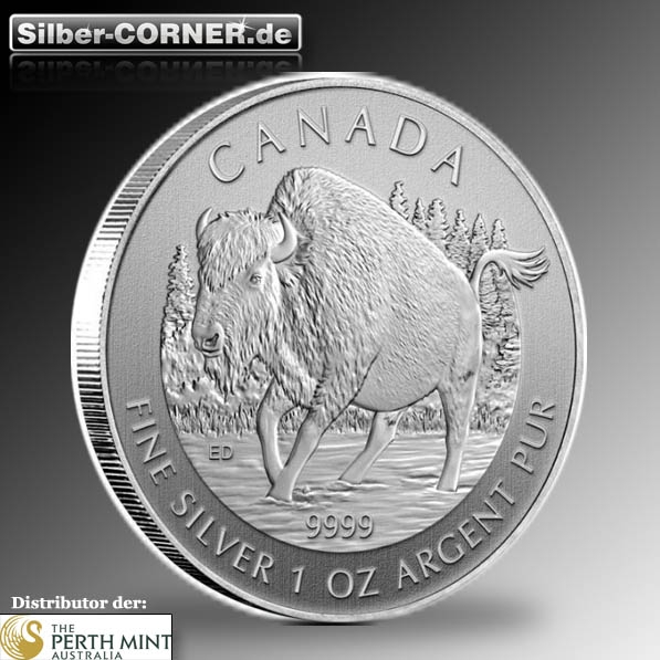 Canadian Wildlife Bison 1 Oz Silber 2013*