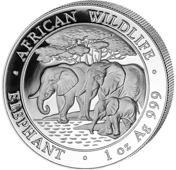 Somalia Elefant 1 Unze Silber 2013*
