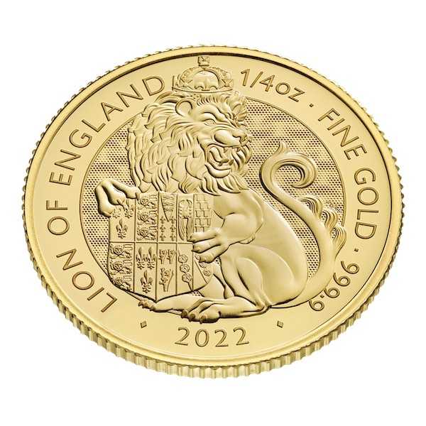 Tudor Beasts - Lion of England - 1/4 Unze Gold 2022