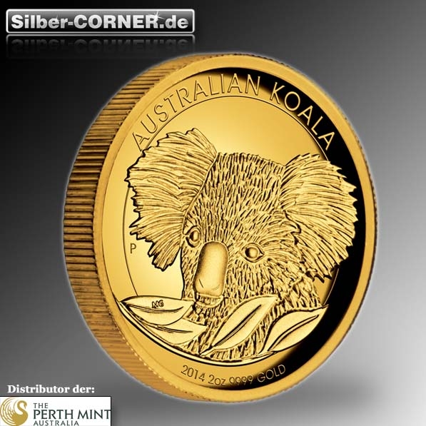 Koala 2014 2 Oz Gold High Relief Coin + Box + CoA