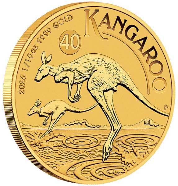 Känguru 1/10 Oz Goldmünze 2026