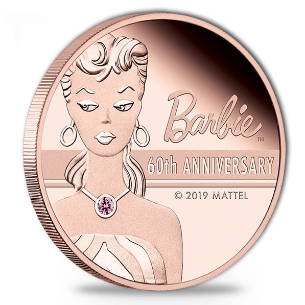 2 Oz Rose Gold Barbie 60th Anniv. 2019