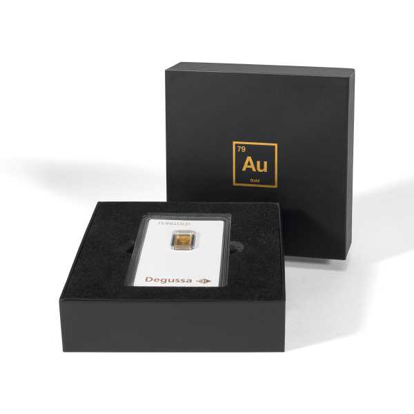 Geschenkschachtel Aurum Goldbarren Leuchtturm