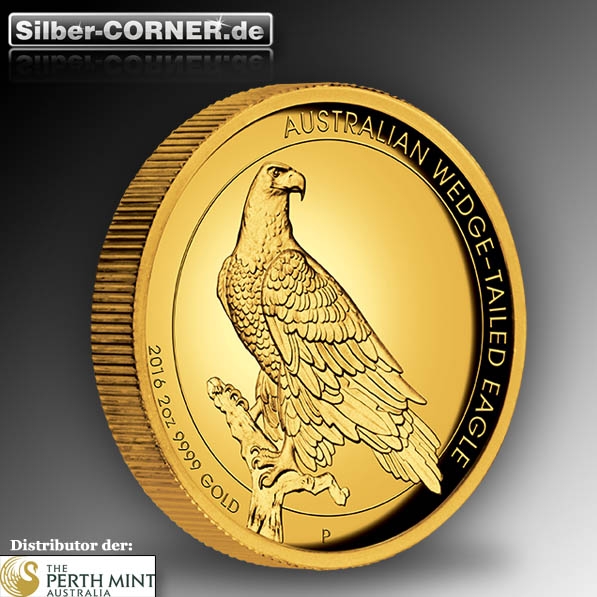 Wedge Tailed Eagle Gold 2 oz High Relief 2016.