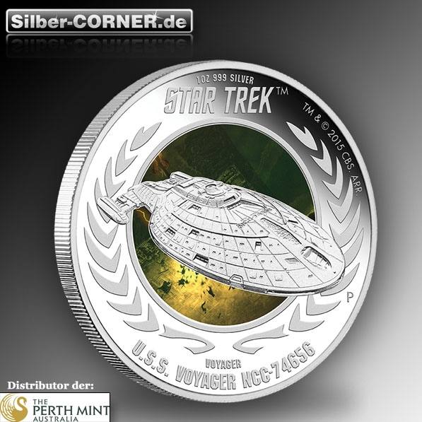Star Trek U.S.S Voyager NCC-74656 1 Oz Silber Proof*