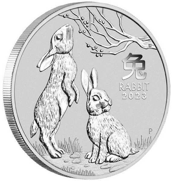 Lunar 3 - Hase - 2 Unzen Silber 2023*