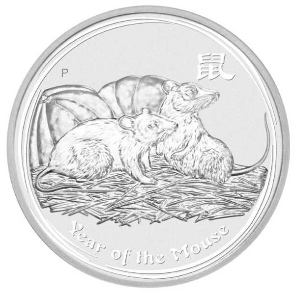 Lunar 2 Jahr der Maus 10 KG Silbermünze 2008