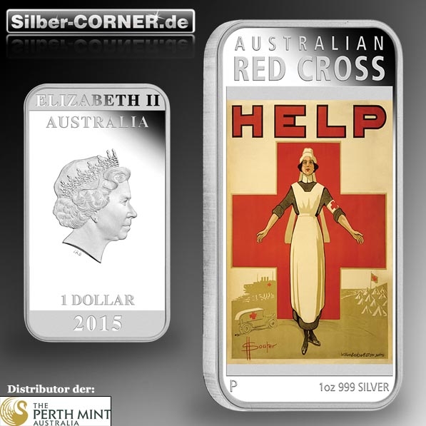 Australian Posters of War - Red Cross 1 Oz Silber Proof *