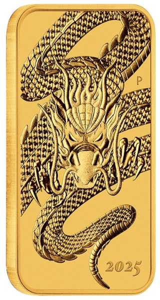 Drache Rectangular 1 Unze Gold 2025 kaufen & verkaufen