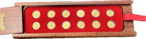 Lunar Serie I 12 x 1/20 Oz Gold komplett