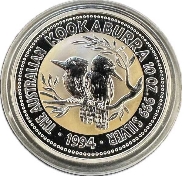 Kookaburra 10 Unzen Silber 1994