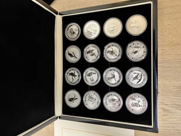 Kookaburra Set 1990 - 2014 - 25 Münzen 1 Unze Silber*