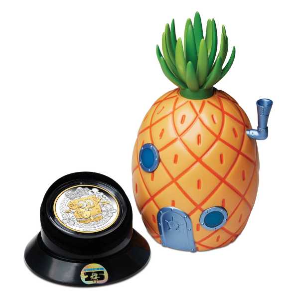 Spongebob 2 Unzen Silber Proof vergoldet 2024 + Box + COA