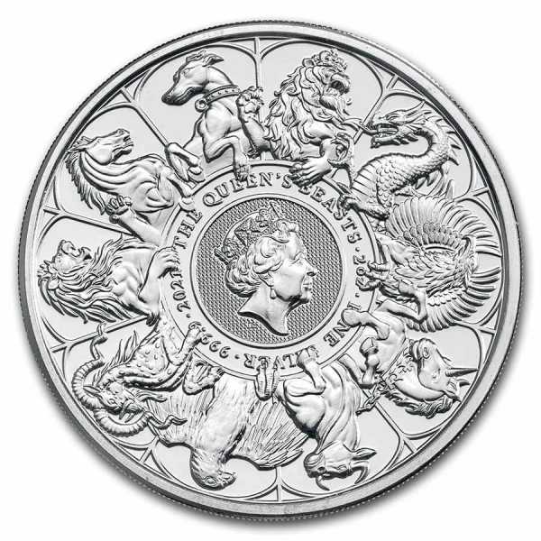 Queens Beasts Completer Coin 2 Unzen Silber 2021