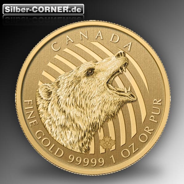 Grizzly Kanada Maple Leaf Gold 1 Oz 99999