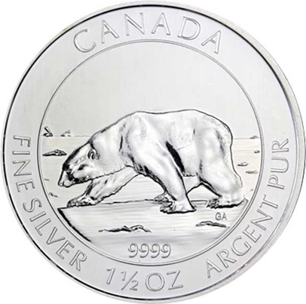 Kanada Polarbär 1,5 Unzen Silber 2013