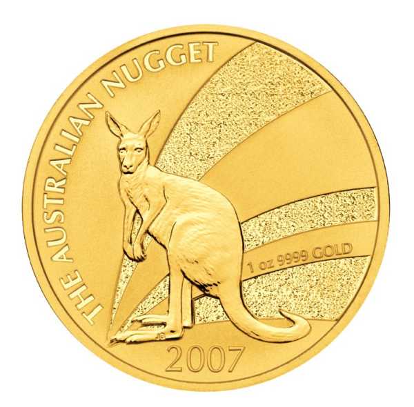 Australien Nugget Känguru 1 Unze Gold 2007 