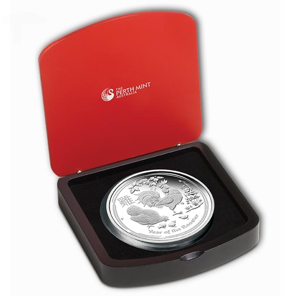Lunar 2 Jahr des Hahn 1 KG Silbermünze 2017