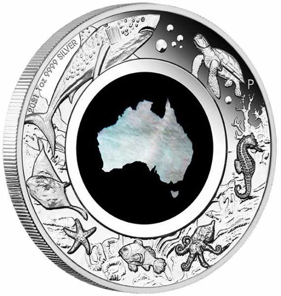 Great Southern Land - Mother of Pearl - 1 Oz Silber Proof 2021 +Box +COA*