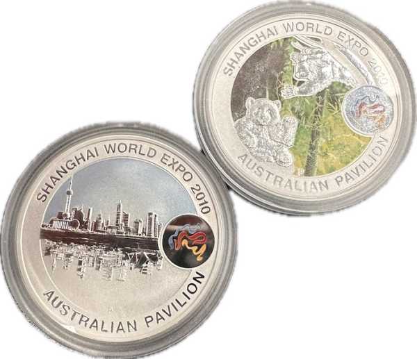 Shanghai Expo - Aust. Pavilion - 1oz Silber 2010 *