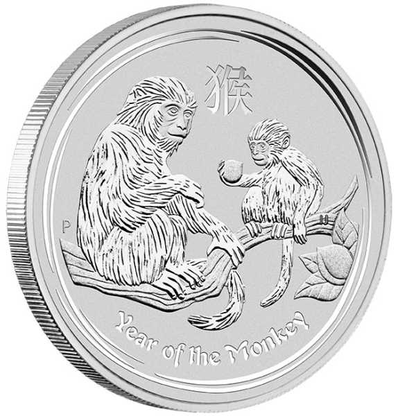 Lunar II Affe 10 Kilogramm Silbermünze 2016