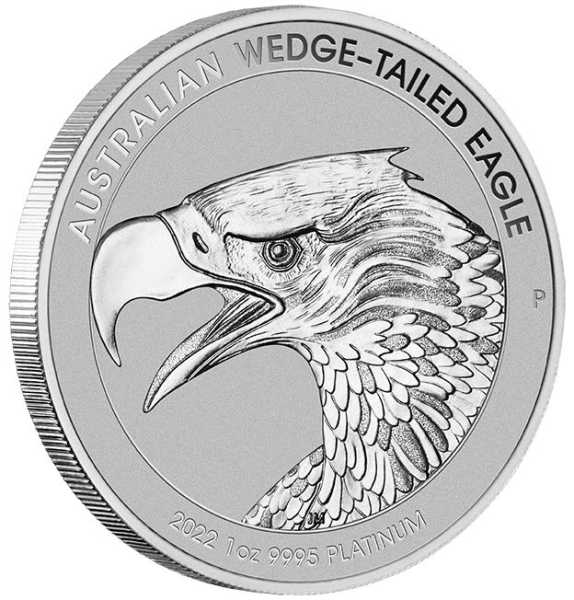 Wedge Tailed Eagle 1 Oz Platin Proof 2022 + Box + COA