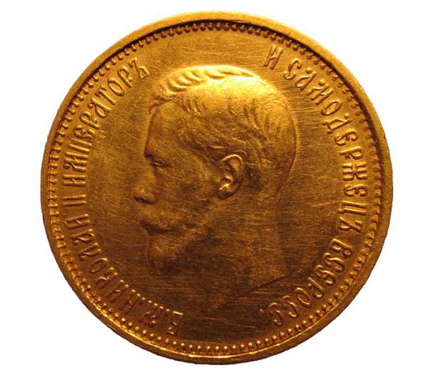 10 Rubel Goldmünze Nikolaus II Vorderseite Porträt