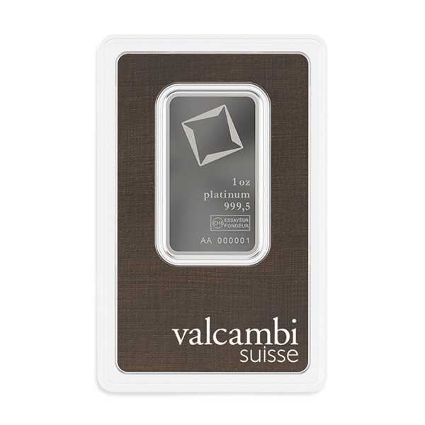 1 Unze Platinbarren Valcambi kaufen und verkaufen