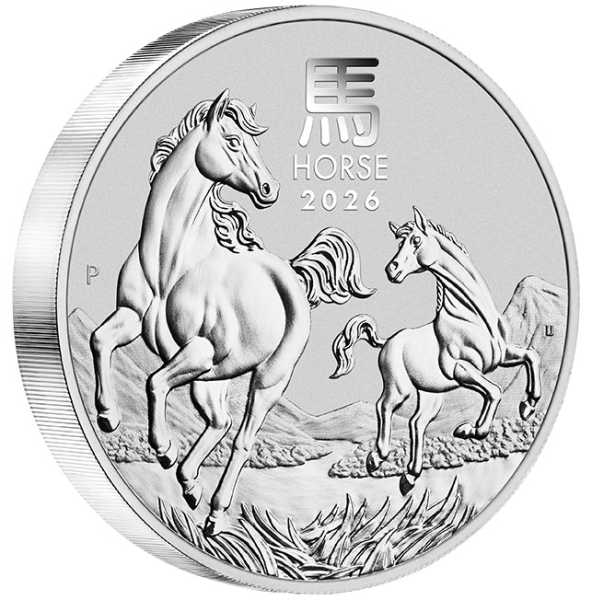 Lunar 3 Jahr des Pferd 1 Kilogramm Silbermünze 2026