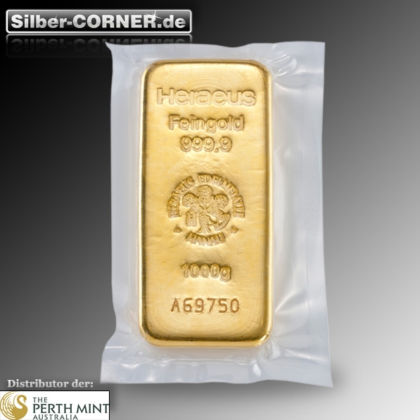 1 Kg Goldbarren von Heraeus 